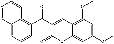 5,7-DIMETHOXY-3-(1-나프토일)쿠마린 구조식 이미지