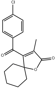 1-Oxaspiro(4.5)dec-3-en-2-one, 4-(4-chlorobenzoyl)-3-methyl- Structure