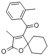 1-Oxaspiro(4.5)dec-3-en-2-one, 3-methyl-4-(2-methylbenzoyl)- Structure