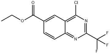 4-클로로-2-트리플루오로메틸-퀴나졸린-6-카르복실산에틸에스테르 구조식 이미지