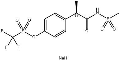 sodiuM (R)-(Methylsulfonyl)(2-(4-(((trifluoroMethyl)sulfonyl)oxy)phenyl)propanoyl)aMide Structure