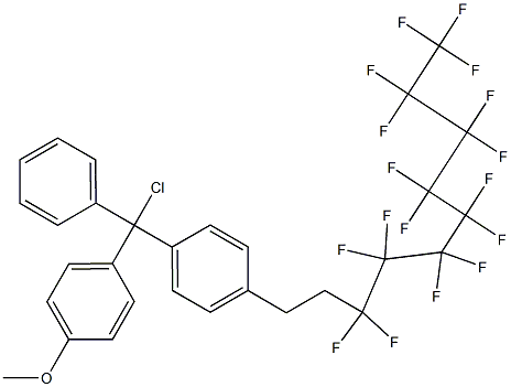 1-(4-Methoxyphenyl)-1-[4-(1H,1H,2H,2H-perfluorodecyl)phenyl]-1-phenylmethyl Cl 구조식 이미지