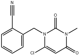 2-[(6-Chloro-3,4-dihydro-3-Methyl-2,4-dioxo-1(2h)-pyriMidinyl)Methyl]benzonitrile 구조식 이미지