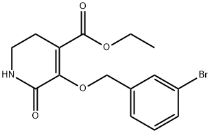 ethyl 5-[(3-bromobenzyl)oxy]-6-oxo-1,2,3,6-tetrahydro-4-pyridinecarboxylate 구조식 이미지