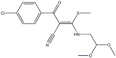 (Z)-2-(4-chlorobenzoyl)-3-[(2,2-dimethoxyethyl)amino]-3-(methylsulfanyl)-2-propenenitrile 구조식 이미지