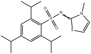 2,4,6-triisopropyl-N-[3-methyl-1,3-thiazol-2(3H)-yliden]benzenesulfonamide Structure
