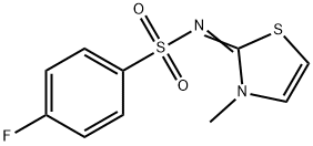 4-fluoro-N-[3-methyl-1,3-thiazol-2(3H)-yliden]benzenesulfonamide 구조식 이미지