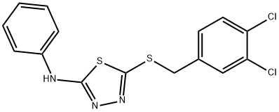 5-[(3,4-dichlorobenzyl)sulfanyl]-N-phenyl-1,3,4-thiadiazol-2-amine Structure