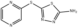 5-(2-pyrazinylsulfanyl)-1,3,4-thiadiazol-2-ylamine Structure