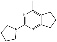 4-methyl-2-(1-pyrrolidinyl)-6,7-dihydro-5H-cyclopenta[d]pyrimidine Structure