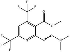 methyl 2-[(E)-2-(dimethylamino)ethenyl]-4,6-bis(trifluoromethyl)nicotinate 구조식 이미지