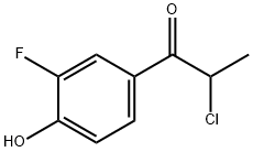 1-Propanone, 2-chloro-1-(3-fluoro-4-hydroxyphenyl)- (9CI) Structure