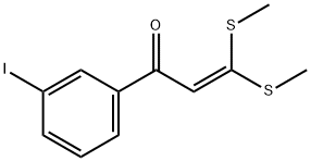 1-(3-iodophenyl)-3,3-bis(methylsulfanyl)-2-propen-1-one 구조식 이미지