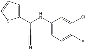 2-(3-chloro-4-fluoroanilino)-2-(2-thienyl)acetonitrile Structure