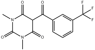 1,3-dimethyl-5-[3-(trifluoromethyl)benzoyl]-2,4,6(1H,3H,5H)-pyrimidinetrione Structure