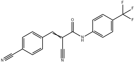 (E)-2-cyano-3-(4-cyanophenyl)-N-[4-(trifluoromethyl)phenyl]-2-propenamide 구조식 이미지