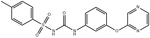 2-{3-[({[(4-methylphenyl)sulfonyl]amino}carbonyl)amino]phenoxy}pyrazine 구조식 이미지