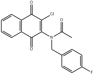 N-(3-chloro-1,4-dioxo-1,4-dihydro-2-naphthalenyl)-N-(4-fluorobenzyl)acetamide Structure