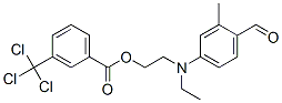 2-[ethyl(4-formyl-3-methylphenyl)amino]ethyl 3-(trichloromethyl)benzoate Structure