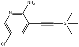 2-AMINO-5-CHLORO-3-(TRIMETHYLSILYL)ACETYLENYLPYRIDINE 구조식 이미지