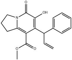 METHYL 6-HYDROXY-5-OXO-7-(1-PHENYLALLYL)-1,2,3,5-TETRAHYDROINDOLIZINE-8-CARBOXYLATE Structure