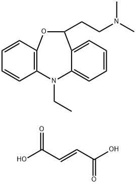 Dibenz(b,e)(1,4)oxazepine-11-ethanamine, 5,11-dihydro-5-ethyl-N,N-dime thyl-, (+-)-, (E)-2-butenedioate (1:1) Structure