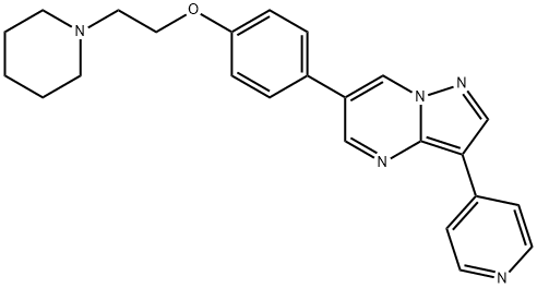 6-[4-(2-PIPERIDIN-1-YLETHOXY)PHENYL]-3-PYRIDIN-4-YLPYRAZOLO[1,5-A]PYRIMIDINE Structure
