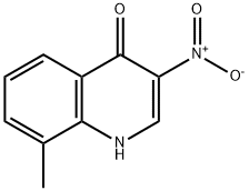 4-하이드록시-8-메틸-3-니트로퀴놀린 구조식 이미지