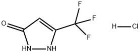 3H-Pyrazol-3-one, 1,2-dihydro-5-(trifluoromethyl)-, hydrochloride (1:1) Structure