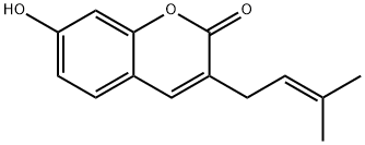 7-Hydroxy-3-prenylcoumarin 구조식 이미지