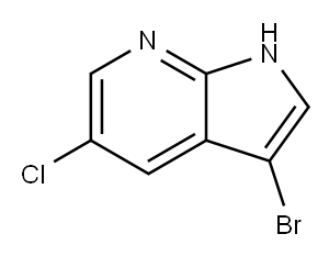 3-bromo-5-chloro-1H-pyrrolo[2,3-b]pyridine 구조식 이미지