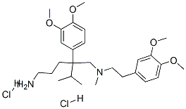 2-(3,4-dimethoxyphenyl)-N-[2-(3,4-dimethoxyphenyl)ethyl]-N-methyl-2-pr opan-2-yl-pentane-1,5-diamine dihydrochloride Structure