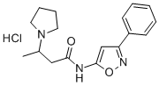 1-Pyrrolidinepropanamide, beta-methyl-N-(3-phenyl-5-isoxazolyl)-, mono hydrochloride Structure