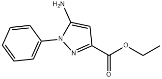에틸5-아미노-1-페닐-1H-피라졸-3-카르복실레이트 구조식 이미지