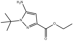 에틸5-아미노-1-tert-부틸-1H-피라졸-3-카르복실레이트 구조식 이미지