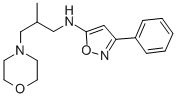 4-Morpholinepropanamine, beta-methyl-N-(3-phenyl-5-isoxazolyl)- Structure