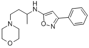 4-모르폴린프로판아민,알파-메틸-N-(3-페닐-5-이속사졸릴)- 구조식 이미지