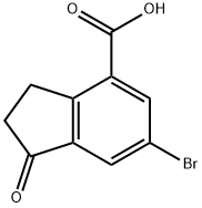 6-broMo-1-oxo-2,3-dihydro-1H-indene-4-carboxylic acid Structure