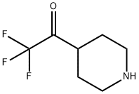2,2,2-트리플루오로-1-(피페리딘-4-일)에타논 구조식 이미지