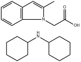 (2-METHYLINDOL-1-YL)ACETIC ACID DCHA Structure