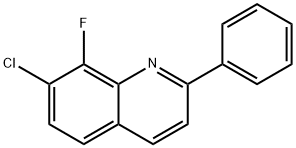 7-хлор-8-фтор-2-фенилхинолин структурированное изображение