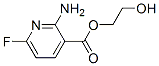 3-Pyridinecarboxylicacid,2-amino-6-fluoro-,2-hydroxyethylester(9CI) 구조식 이미지