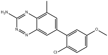 1,2,4-Benzotriazin-3-aMine, 7-(2-chloro-5-Methoxyphenyl)-5-Methyl- Structure