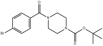 4-(4-브로모-벤조일)-피페라진-1-카르복실산tert-부틸에스테르 구조식 이미지