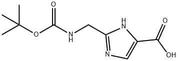 2-((TERT-BUTOXYCARBONYLAMINO)METHYL)-1H-IMIDAZOLE-5-CARBOXYLIC ACID 구조식 이미지