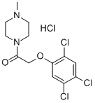 1-Methyl-4-((2,4,5-trichlorophenoxy)acetyl)piperazine hydrochloride 구조식 이미지