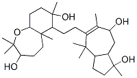 Decahydro-2,2,5a,7-tetramethyl-6-[2-(1,2,3,3a,4,7,8,8a-octahydro-1,7-dihydroxy-1,4,4,6-tetramethylazulen-5-yl)ethyl]-1-benzoxepine-3,7-diol Structure