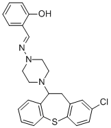 2-(((4-(2-Chloro-10,11-dihydrodibenzo(b,f)thiepin-10-yl)-1-piperazinyl )imino)methyl)phenol Structure