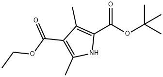 3,5-Dimethylpyrrole-2,4-dicarboxylic acid 2-t-butyl ester-4-ethyl ester 구조식 이미지