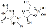 8-브로모구아노신3'-인산염 구조식 이미지